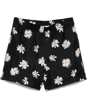 Moschino Printed Silk Shorts - Black