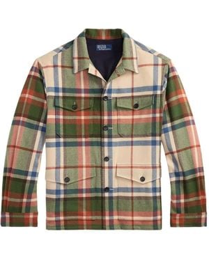 Polo Ralph Lauren Plaid-Pattern Buttoned Overshirt - Natural