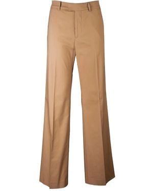 Berwich Cotton Wide-Leg Trousers - Natural