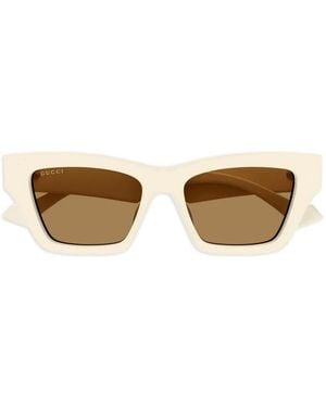 Gucci Square-Frame Sunglasses - Metallic