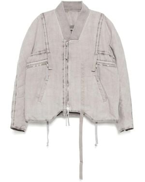 Boris Bidjan Saberi Bomber Con Zip - Grigio