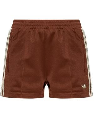 adidas Summer Glow Logo-Embroidered Side-Stripe Shorts - Brown