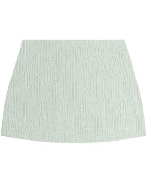 Kith Vera Monogram-Pattern Mini Skirt - Green