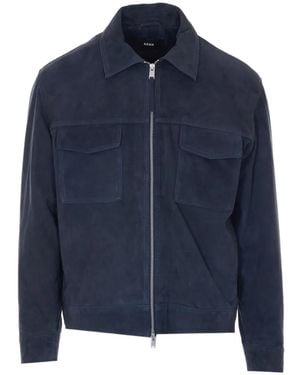 Arma Kale Suede Zip Jacket - Blue