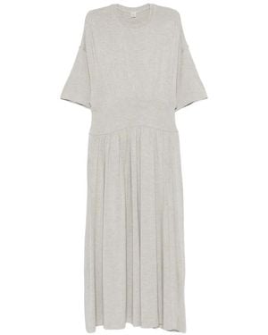 TOTEME Gathered-Waist Midi Dress - White
