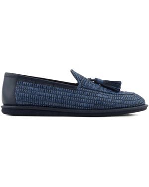 Giorgio Armani Mocasines con detalle de borlas - Azul