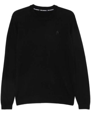 KARL LAGERFELD Logo-Patch Jumper - Black