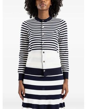Junya Watanabe Round-Neck Striped Cardigan - Red