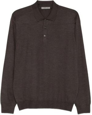 Corneliani Long-Sleeve Polo Shirt - Brown