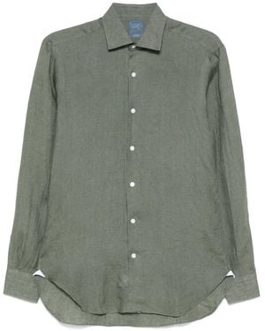 Barba Napoli Camisa de lino - Verde