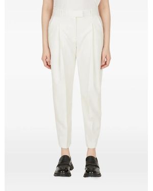McQueen Pantaloni Con Pieghe - Bianco