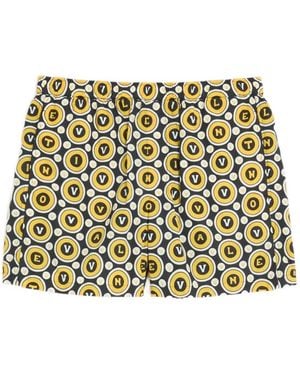 Valentino Garavani Bulles Royales-Print Swim Shorts - Metallic