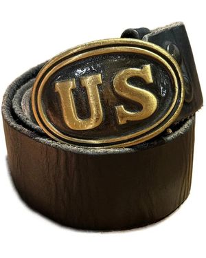 Fortela Buckled Leather Belt - Black