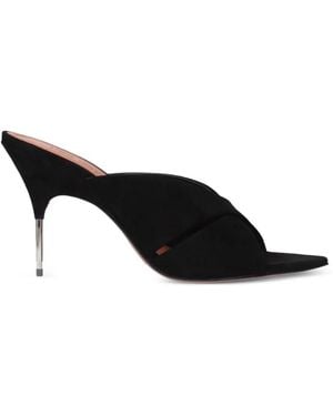 AMINA MUADDI Open Toe Heeled Mules - Black