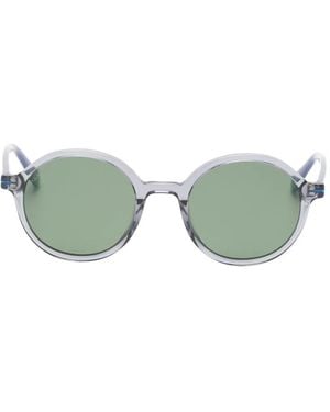 Benetton Hugo Round-Frame Sunglasses - Green