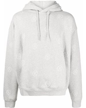 Martine Rose Relaxed Fit Cotton Logo Hoodie - White