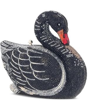 Judith Leiber Odile Crystal-Embellished Swan Clutch Bag - Blue