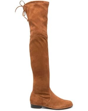 Lowland | Black Suede Over-the-Knee Boots | Stuart Weitzman