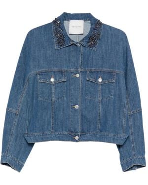 ERMANNO FIRENZE Chest-Pocket Denim Jacket - Blue