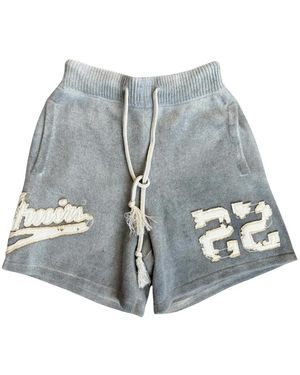 Amiri Distressed Cashmere Shorts - Blue