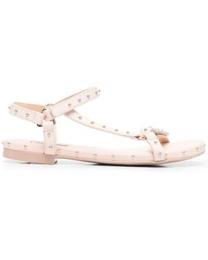 Agl Attilio Giusti Leombruni Stud-Detailing Open-Toe Sandals - Natural
