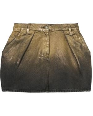 Blumarine Overdyed Pleated Mini Skirt - Green