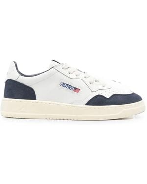 Autry Medalist Panelled Leather Trainers - White