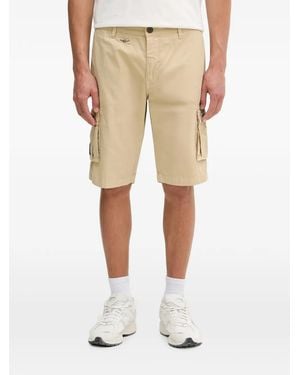 Aeronautica Militare Logo-Plaque Cargo Shorts - Natural