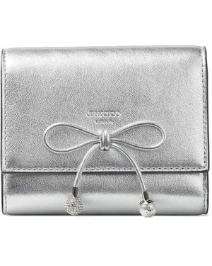 Jimmy Choo Marinda Bow-Detail Wallet - Grey