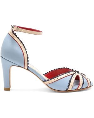 Sarah Chofakian Porto Ankle Strap Cutout Sandals - White
