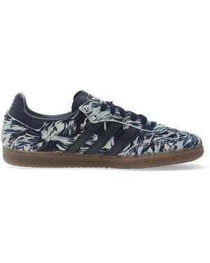 adidas Samba Floral-Print Trainers - Blue