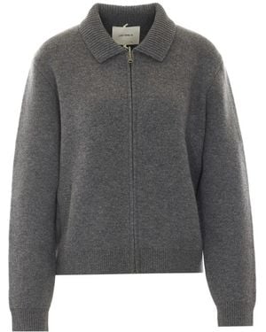 Lisa Yang Aleya Zip-Fastening Cardigan - Gray