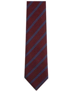 ZEGNA Cravate À Motif Géométrique - Violet