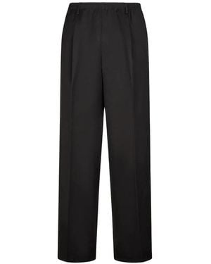 Cellar Door Pleated Elasticated-Waistband Pants - Black