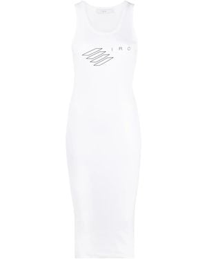 IRO Logo-Print Fitted Dress - White