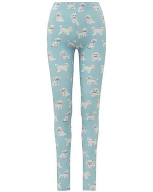 Fiorucci Poodle-Print Leggings - Blue