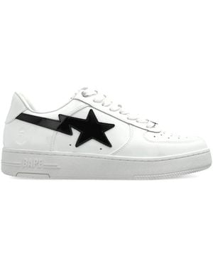 A Bathing Ape STA Sneakers mit Blitzapplikation - Weiß