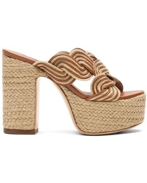 Casadei Thaiti Platform Pumps - Natural