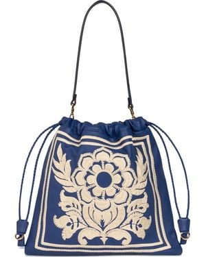 Etro Kalispera フローラル ショルダーバッグ M - ブルー