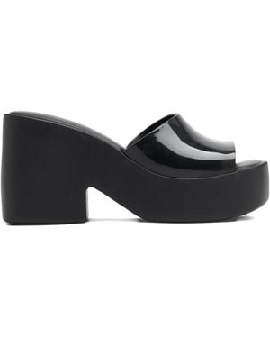Melissa Block-Heel Slide Sandals - Black