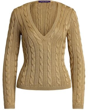 Ralph Lauren ケーブルニット セーター - グリーン