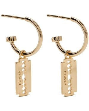 Stolen Girlfriends Club Stolen Razor Sleepers Earrings - Metallic