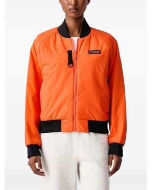 Columbia Reversible Zip-Up Bomber Jacket - Orange