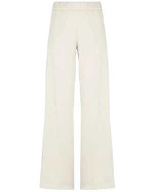 D.exterior Elastic-Waistband Satin Pants - White