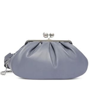 Weekend by Maxmara Clutch Prati Pasticcino Piccola Con Plissettatura - Blu