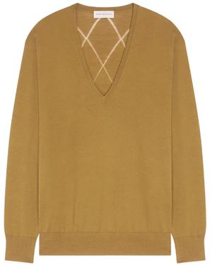 Dries Van Noten Pullover Aus Merinowolle - Natur