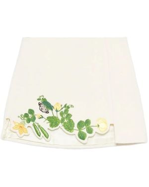 Vivetta Minigonna Con Orlo A Smerlo - Bianco