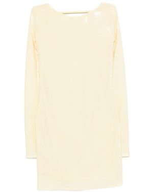 Patrizia Pepe Sequin Mini Dress - Natural