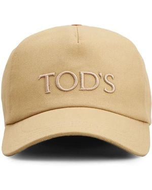 Tod's Honkbalpet Met Geborduurd Logo - Naturel