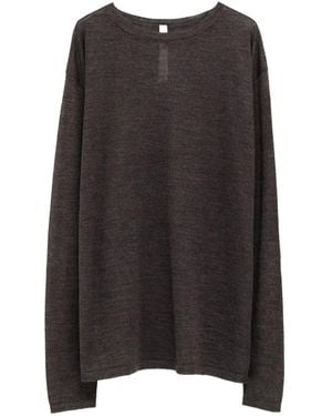 Lauren Manoogian Klassisches Langarmshirt - Schwarz